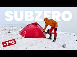 🥶⚠️ SUBZERO SOLO MOUNTAIN SUMMIT CAMPING IN WINTER ‼️