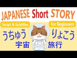 Japanese Short Story for Beginners with Subtitles【Space Travel】～Slow Speed～