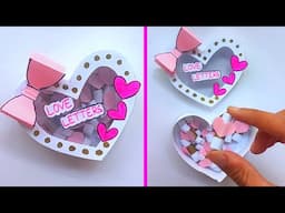 How to make a Heart Box | Love Letter box Making Tutorial | DIY Heart Gift Box with paper