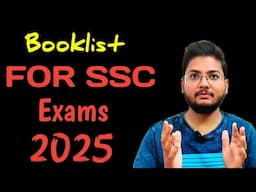 Booklist For SSC EXAMS 2025 ll SSC CGL/CPO/CHSL/STENO 2025