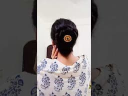 Karwachauth bun hairstyle #karwachauthspecial #hairstyle #shorts