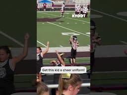 Can you guess why coach has him on the sideline? 😩 #cheerleading #football #funny #dance #short