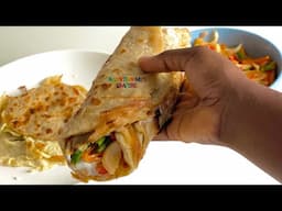 INDIA 🇮🇳 + NIGERIA 🇳🇬 | PARATHA EGG WRAP WITH SHAWARMA VIBES RECIPE