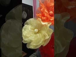 how to make a giant organza flower petal? check this out