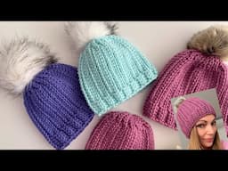 How To Crochet 1 HOUR Beanie/STEP by STEP pattern/FREE crochet hat tutorial