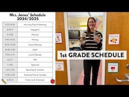 First Grade Daily Schedule - 2025 // In-Depth, Detailed First Grade Schedule Breakdown with times