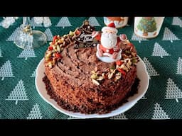 Quick Christmas Tree Stump Cake Tutorial (Recipe) チョコクリームの切り株ケーキ (クリスマス レシピ) | OCHIKERON