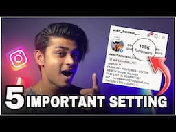 5 Instagram Settings you NEED to Know to Grow your Account ! ( FAST GROWTH ) 😍