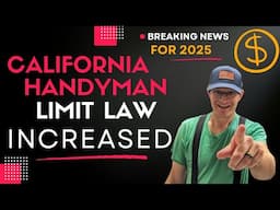 California Handyman Law RAISED for 2025