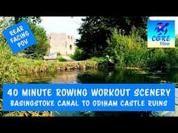 Rowing Machine Scenery 4K 40 Minutes RPOV Basingstoke Canal to Odiham Castle Ruins