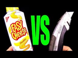 Easy Cheese Spray Canned Cheddar vs Stanley Instant Change Retractable Utility Knife, FoodFights DIY