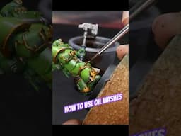 How to Use Oil Washes for Shading Miniatures - #warhammer40k #paintingminiatures