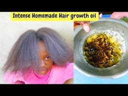 Making My Intensive Homemade Hair growth Oil For Strong Long Hair From Scratch!!