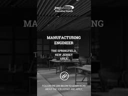 JOB OF THE DAY: Manufacturing Engineer  #executivesearch #recruiting #manufacturing #engineering