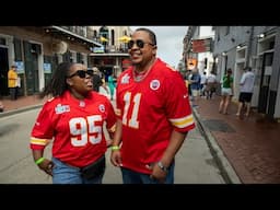 Fans in New Orleans for Super Bowl choose their ideal Chiefs player to share a drink with