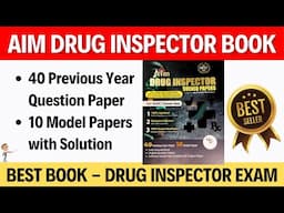 Best Book for Drug inspector Exam Preparation | AIM Drug Inspector Book Review | #druginspector