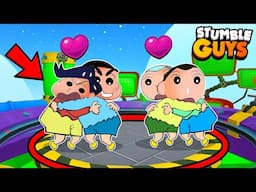 Shinchan Playing Hug Emote Challenge In Stumble Guys 😱 | Shinchan Playing Stumble Guys 😂