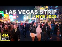 [4K HDR] Las Vegas Strip New Year's Eve 2025 Walk | Las Vegas, Nevada