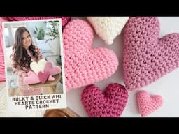 Bulky & Quick Ami Crochet Heart Pattern