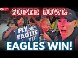 LIVE! Super Bowl Celebrations! EAGLES WIN!! New Orleans.