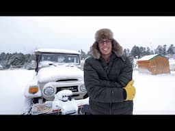 Winter camping in 1978 Toyota Land Cruiser FJ40