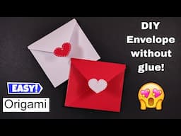 Easy Origami Envelope making DIY || How to make Envelope Card with Paper || Valentine's Day Craft