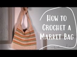 How to Crochet a Market Bag Tutorial | Moss Stitch