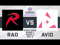 Avidity vs Rad Esports | OWCS 2025 NA | Stage 1 Week 2 Day 3