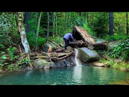 45 Days of survival building challenging shelters in the wild forest