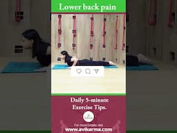 Relieve lower back pain with these easy 5-min yoga moves. Part 4 #YogaForBackPain #LowerBackRelief