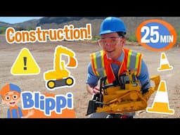 Learn Construction Vehicles with Blippi! 🚧🏗😄 | ALL NEW Blippi! | Educational Videos for Kids