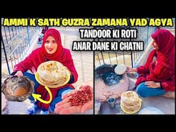 First Time TANDOOR pr ROTI lagai🩷-Bhen Ki Bakriyan Gum gyi😰-18 Sal bad ye khana khaya🥹-Pahadi Dawat