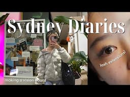 sydney diaries | creating healthy habits, making my 2023 vision board & doing my friends lashes! ✨