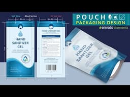 Pouch Packaging Design in Illustrator with Trim Line & Bleed Section | Label Design