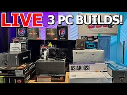 🟣 Building 3 Gaming PCs for Christmas!  Live hangout and PC building