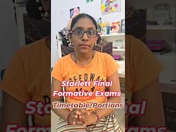 Starlett *ICSE 7th Grade* Last Formative Exams Timetable/Portions Details📚✍#shorts #ytshorts