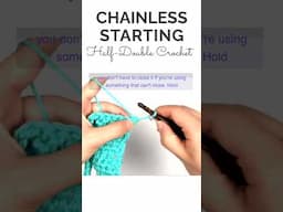 Use a Chainless Starting Half Double Crochet to REPLACE your Turning Chain!