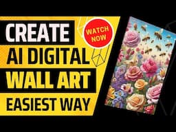 Easiest Way To Make Digital Wall Art With AI, Kittl For Print On Demand (Kittl + Printify Tutorial)