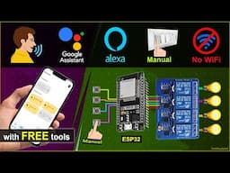 IoT based ESP32 projects using Google Assistant Alexa & Sinric 2024