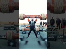 Strongman cries after pressing WORLDS BIGGEST LOG!