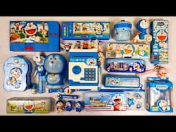 Doraemon stationery, toys & gadgets - pencil box, sharpner, eraser, piggy bank, jump rope, watch