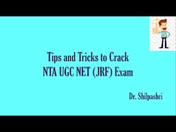 Tips and Tricks to crack NTA UGC NET (JRF) Exam