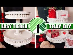 Save Money And Make This Dollar Tree Tiered Tray! EASY DIY DECOR