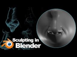 3D Sculpting in Blender - Using My Drawing for Reference