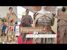 DIY Modern Filipiniana made from Jute Burlap Fabric  by Imee Marquez