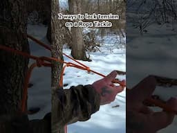 Two ways to lock Tension on a Rope Tackle #davecanterbury #outdoortools #ridgeline