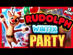 🎉12-Minute Rudolph Party: Freeze Dance & Yoga Fun for Kids! 🎄🦌Christmas Brain Break | Just Dance