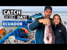 ECUADOR COAST FISHERMEN (OLON, DAILY CATCH!)