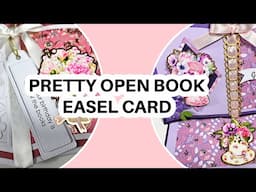 STUNNING OPEN BOOK EASEL CARD!