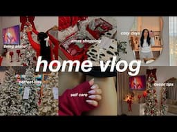 HOME VLOG🎄decorating for christmas + tree shopping, cosy days living alone, self care motivation